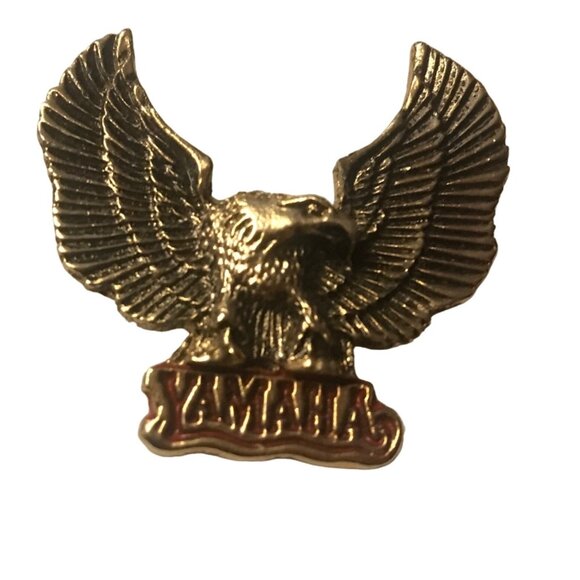 Vintage Yamaha Eagle Pin Badge Red Enamel 2" - Picture 2 of 6